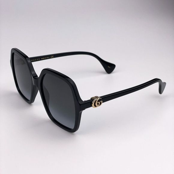 GUCCI GG1072S 001 Sunglasses Black Gray Gradient Square Women - Picture 4 of 10